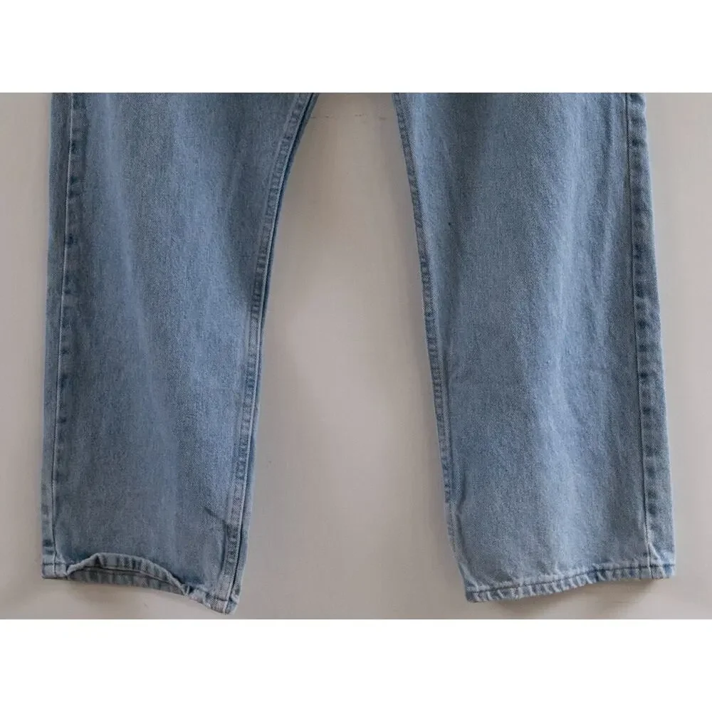 Wrangler Five Star Premium Denim Relaxed Fit Jean Light Stone Wash Size 38x30